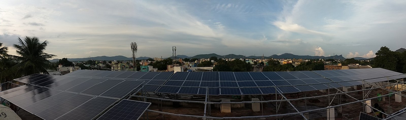 Industrial panoramic solar view