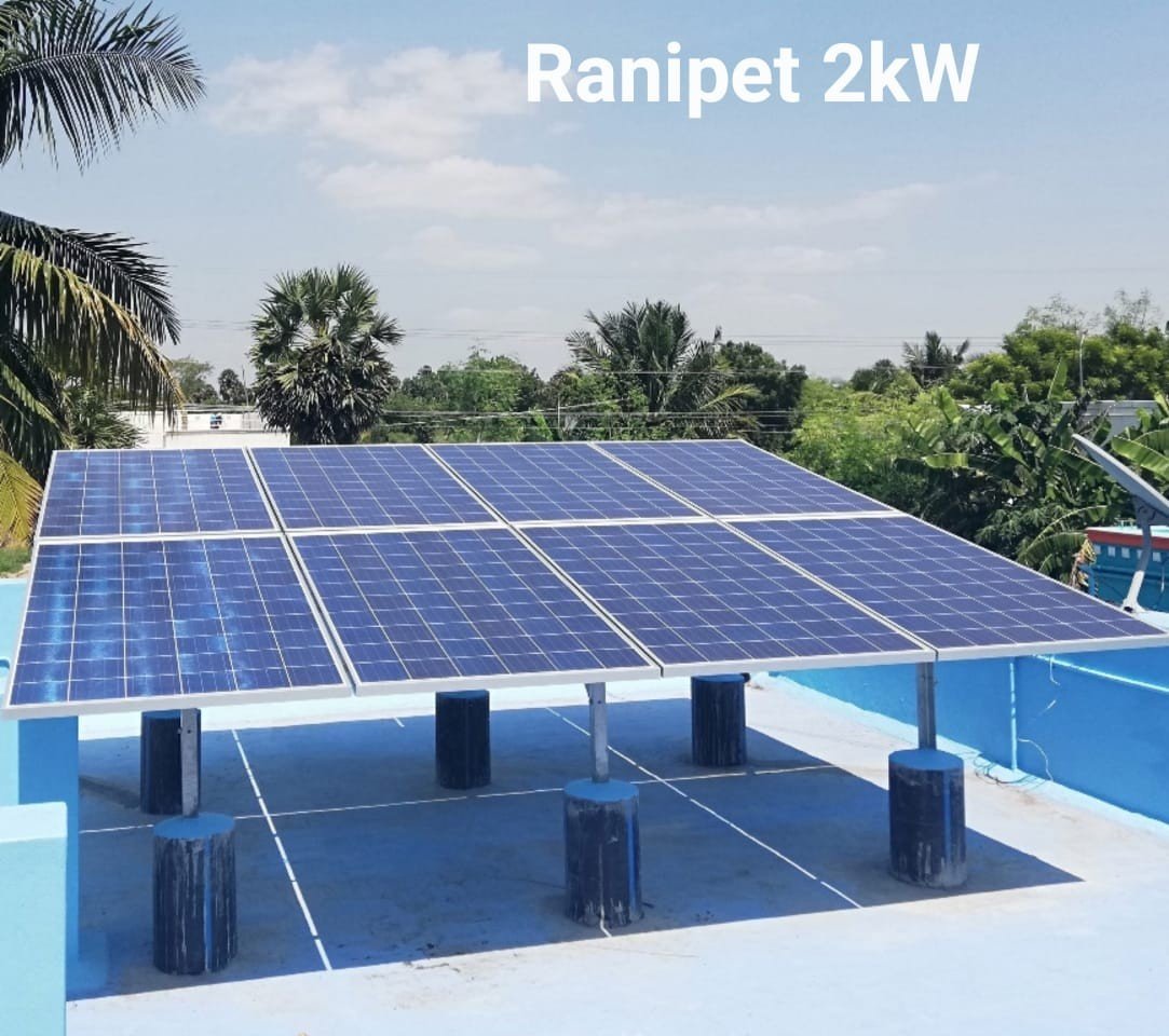 Residential solar aerial view